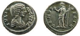 13 85 LUCILLA SESTERCIUS,164 D.C., 32 mm, 30,10 gr., Bronze. A/. - LVCILLAE AVG. ANTONINI AVG. F. R/. - Vénus de pé àesquerda, RIC.1756 V BC 10 90 JULIA DOMA Denário, 173 D.C., 19 mm, 2,56 gr., Prata.
