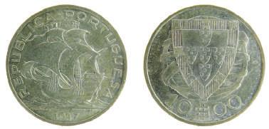 Escudos 1932, Prata MBC 50 404 10 escudos