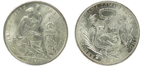 26 BELA 18 643 PERU 1960, 20 Sol, Peso 9,3614 gr.