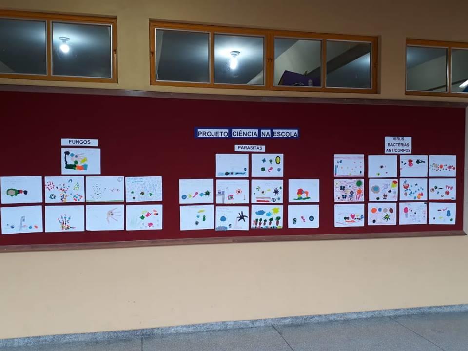 Mural em uma das escolas participantes com