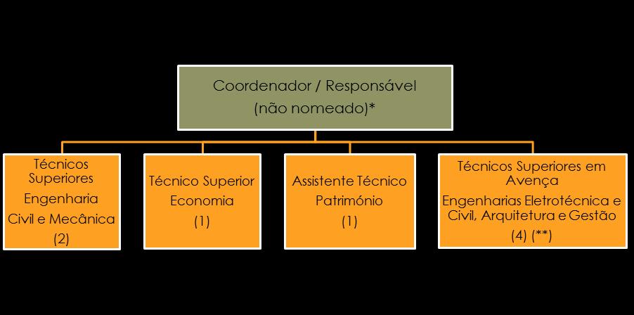 Orgânica interna (*) O Coordenador de Instalações e Equipamentos cessou funções a 29/02/2016.