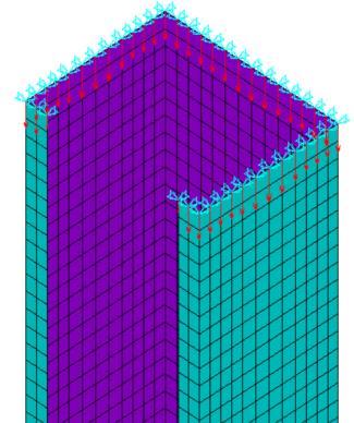 2 Teste de convergência da malha Realizou-se um estudo de convergência da malha para estimar o tamanho/dimensão do Elemento (DME) mais adequado ao modelo.