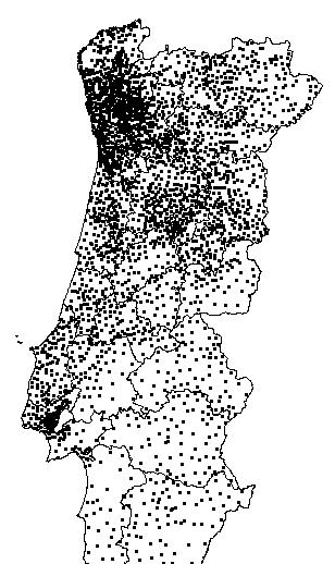 Norte, Dão-Lafões, Pinhal Interior Sul, Serra da Estrela, Beira Interior Norte, Beira Interior Sul, Cova da Beira, Oeste, Grande Lisboa, Península de Setúbal, Médio Tejo, Lezíria do