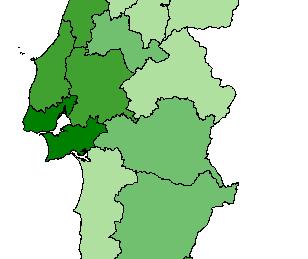 território nacional e cerca de 70% das freguesias dispõem de pelo menos um