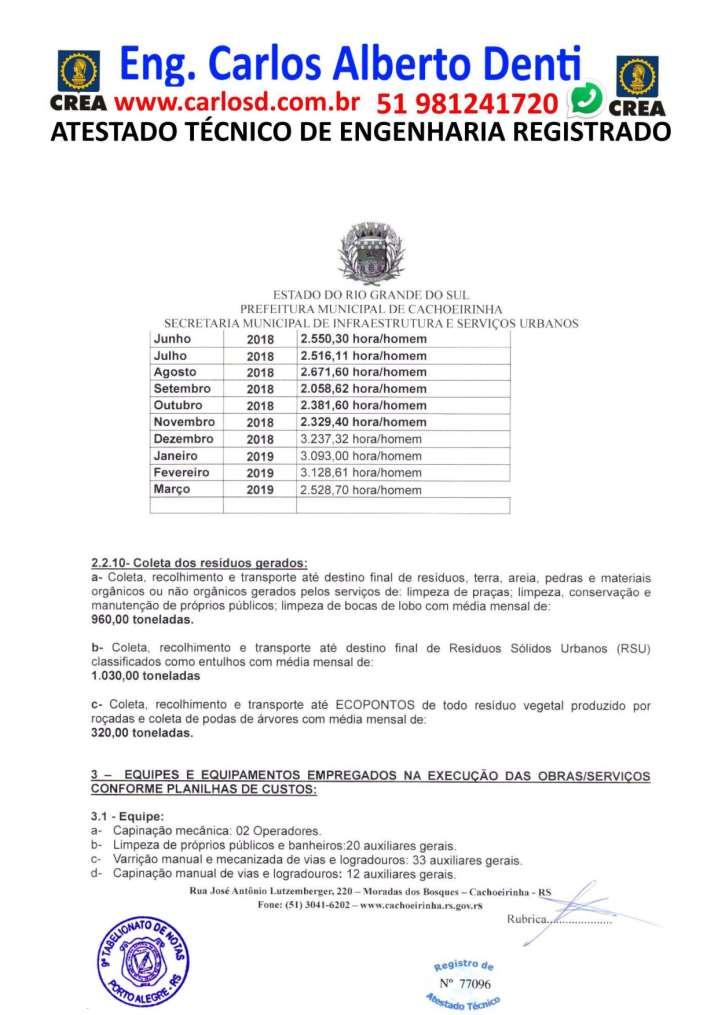 ENGENHEIRO COM ACERVO E ATESTADOS RESPONSABILIDADE E CAPACIDADE TÉCNICA LIMPEZA URBANA MANUTENÇÃO PREDIAL E OBRAS PARA LICITAÇÕES- Página 115 de 122 CURRICULO DE ENGENHEIRO COM ACERVO TECNICO E