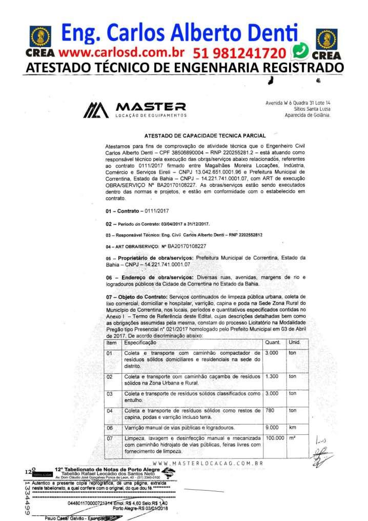 ENGENHEIRO COM ACERVO E ATESTADOS RESPONSABILIDADE E CAPACIDADE TÉCNICA LIMPEZA URBANA MANUTENÇÃO PREDIAL E OBRAS PARA LICITAÇÕES- Página 92 de 122 CURRICULO DE ENGENHEIRO COM ACERVO TECNICO E