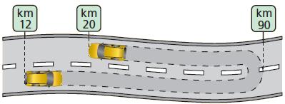 Aí chegando, retorna pela mesma rodovia até o km 20. Vamos calcular, para esse automóvel, a variação de espaço ( s) e a distância percorrida (d): a) na ida; b) na volta; c) na ida e na volta juntas.