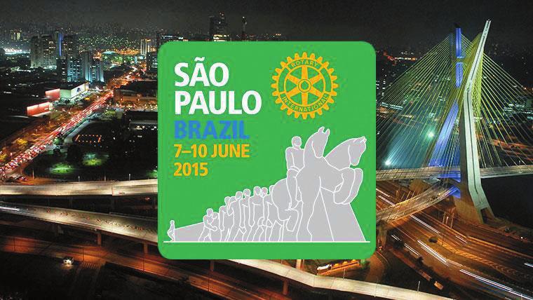 Convenção Internacional do Rotary International, que acontecerá na cidade de São Paulo, no Centro de Convenções do Anhembi, no período de 6 a 9 de junho, em São Paulo.