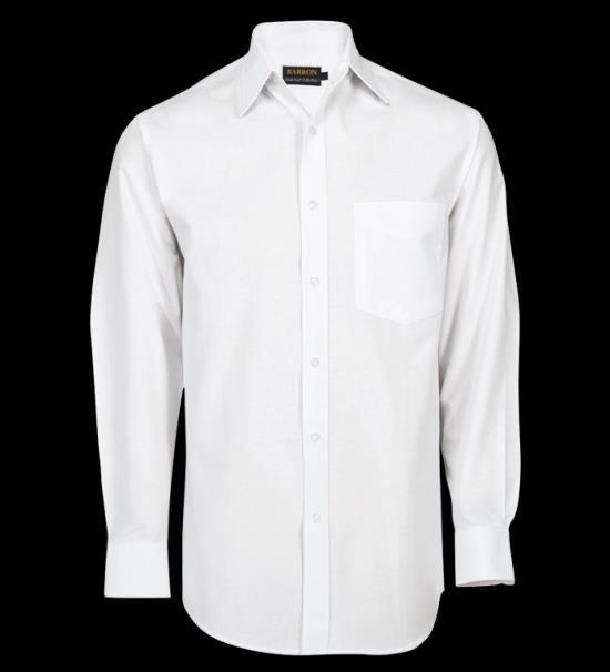 Camisa branca manga comprida Lenço ou gravata cor ao