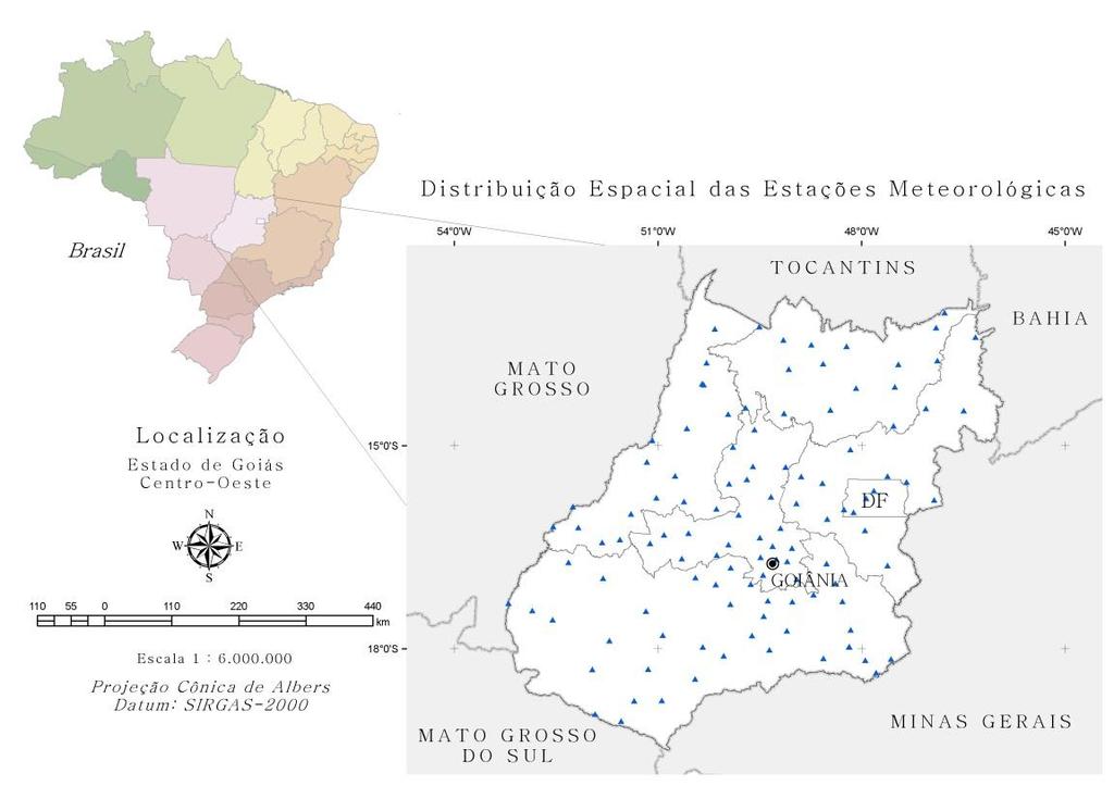 referentes ao estado de Goiás, avaliando comparativamente esses diferentes métodos.