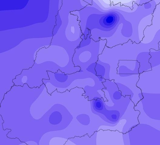 Método da Krigagem Ordinária Gaussiana; f.