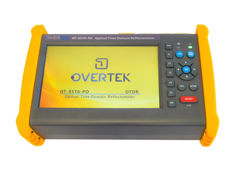 OTDR OVERTEK OT-8516-PO A OTDR OT-8516-PO é um método inteligente de uma nova geração de identificação de sistemas de comunicação por fibra.