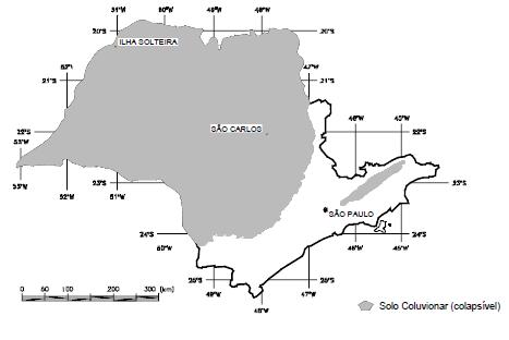 Figura 5 Mapa do estado de São Paulo, localização da cidade de estudo.