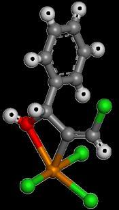 trichloro-(1-chloro-3-hydroxy-3-phenylprop-1-en-2-yl)-tellurium CSD: