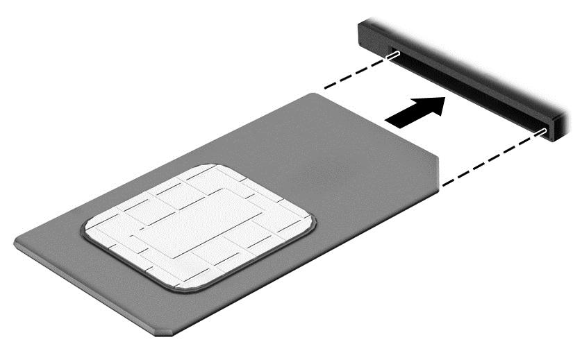 5. Insira o SIM na ranhura para SIM e pressione cuidadosamente o SIM para a ranhura até estar devidamente encaixado.