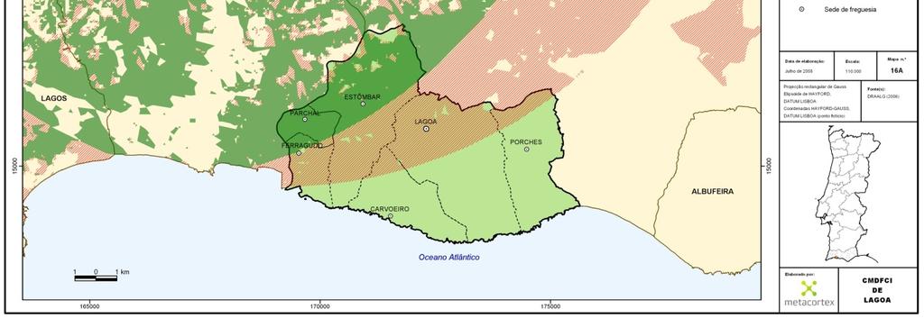 Por outro lado, embora 51% da área do concelho se encontre abrangida pelas bacias de visibilidade dos postos de vigia, o mesmo não acontece com os espaços florestais.