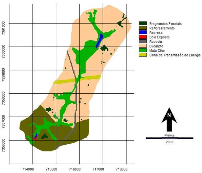 Figura 2: Mapa de Uso e Ocupação do Solo da microbacia do córrego do Karamacy.