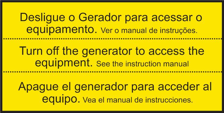 19 - DESLIGAMENTO/SHUT OFF/DESCONEXIÓN Com a proteção U/F configurada de forma correta, o desligamento do gerador é feito com o desligamento da máquina primária.