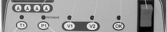 3- Tecla da velocidade de aquecimento V1 (ambiente a T1) 4- Tecla da