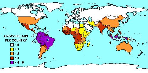 18 Figura 3: Distribuição geográfica dos crocodilianos no mundo. Fonte.
