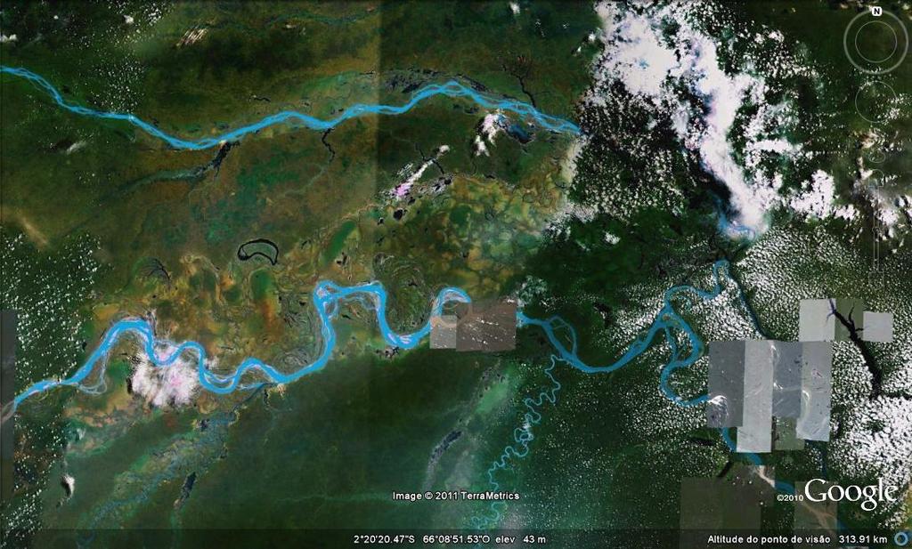 31 Figura 10: Imagem de satélite da RDS mamirauá. Fonte: Google earth 2011.