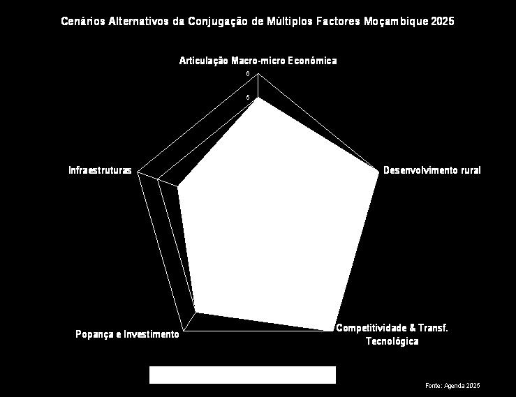 A cada um dos ângulos do polígono da Agenda 2025, corresponde, no gráfico