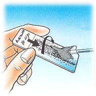 5. Executar o esfregaço num só lado da lâmina, usando um e outro lado do cervexbrush ao longo da lâmina com um movimento
