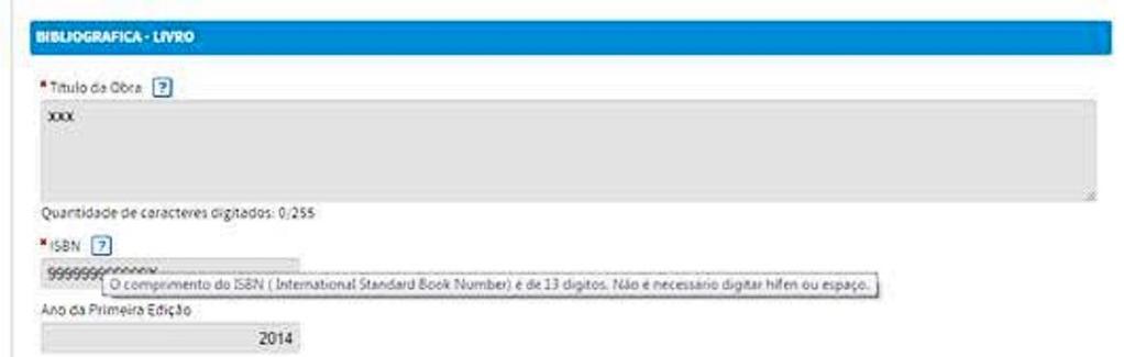 O comprimento do ISBN é de 13 dígitos. Obs.