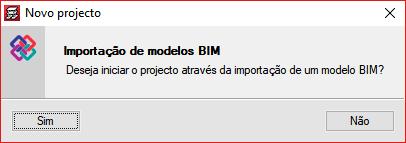 3 Surge uma nova janela, contendo a pergunta se deseja importar um modelo BIM a partir de um ficheiro em formato IFC alojado na plataforma BIMserver.