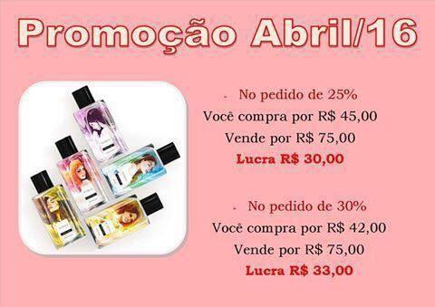 No pedido de 25% Voce compra por R$ 44,25 Vende por R$ 74,00 Lucra R$ 29,75 No pedido