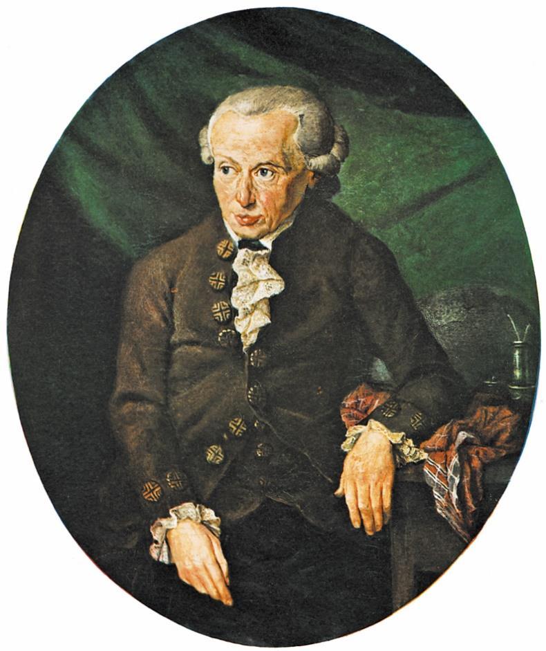 REPRODUÇÃO - COLEÇÃO PARTICULAR Os teóricos iluministas Kant (1724-1804) nasceu na Prússia e era admirador de Rousseau.