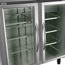 11. Refrigerador Vertical com 02 portas em vidro transparente. Volume interno: 1280 litros. Dimensões: 1400x805x2070 mm. Potência: 0,78 kw. Marca sugerida: Macom. Modelo sugerido: RVCD-2VT.