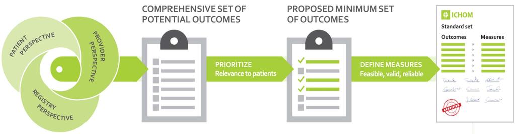 Working Group led through a structured process to reach agreement on Standard Set of outcomes and case mix factors After outcomes