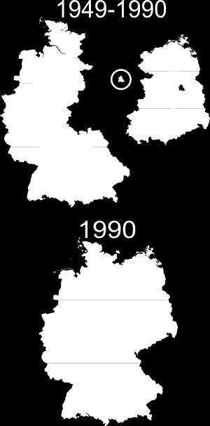 -Em 1990 sob o comando do chanceler ocidental Helmut Kohl o país é reunificado.
