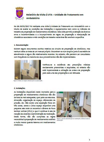 Estágio Profissionalizante: Hospital das Forças Armadas Pólo Porto Anexo IX Projeto Manual de Preparação de