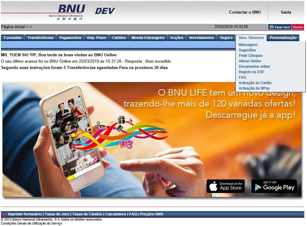 3 1 ASSOCIAR UMA CONTA BNU COM A APLICAÇÃO MPAY O processo de associação de uma das suas contas BNU com a aplicação MPay é dividido em dois passos rápidos, sendo o primeiro concluído no BNU Online