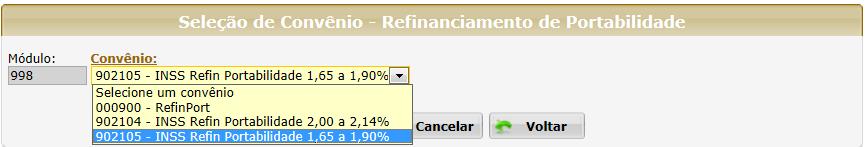 portabilidade + refin, finalizar o preenchimento e após refazer o processo.