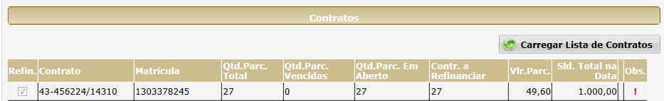 Atentar para o valor da parcela após recalculo do saldo devedor. Se valor de parcela estiver de acordo com a margem do cliente, clicar em APROVA.