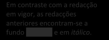 histórico de alterações do diploma, disponível no separador Legislação, para garantir que o texto já está actualizado de acordo com