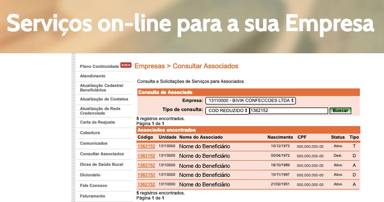 16 CONSULTAR BENEFICIÁRIOS 2 Na tela seguinte podemos ter acesso aos campos a seguir: Código - Código reduzido. Nome do beneficiário.