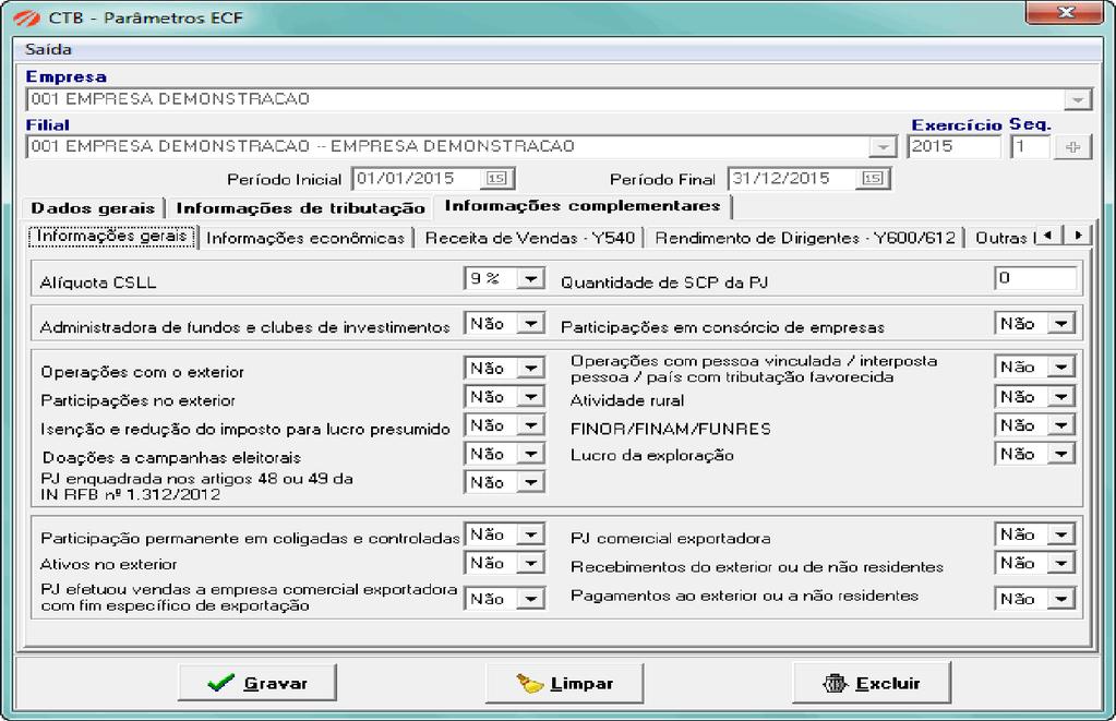 Informações complementares - Informações gerais Onde encontrar: