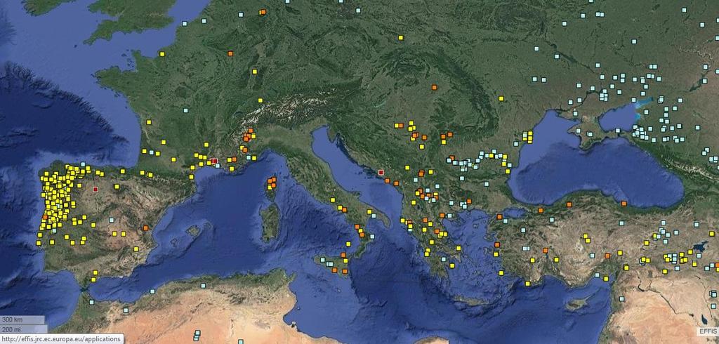 Incêndios florestais Ocorrências na