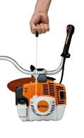 O STIHL ErgoStart reduz o esforço empregue no arranque para metade e permite uma velocidade de ignição cerca de dois terços menor.