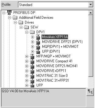 4 nstruções para montagem / instalação Arquivos GSD 4.7 Arquivos GSD Na homepage da SEW-EURODRVE "http://www.sew-eurodrive.