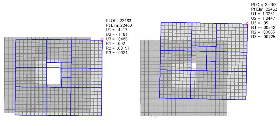 135 Figura A 1: Sistema Contraventado com treliças verticais considerando as lajes atuando como diafragmas rígidos, plano x-y,