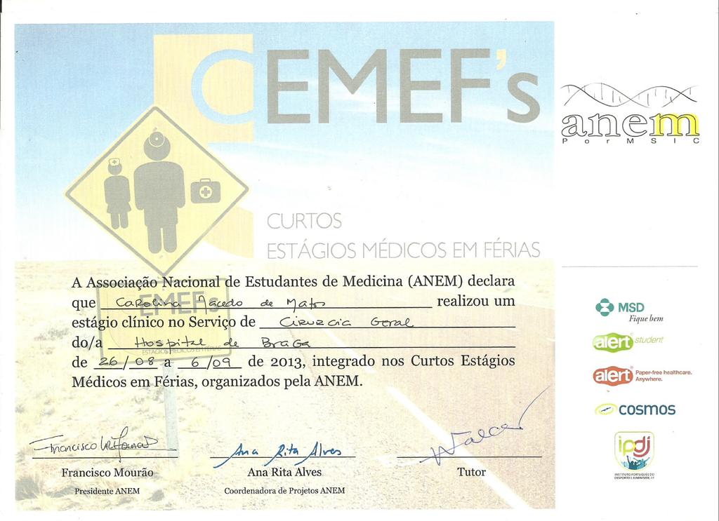 E. CERTIFICADO DE