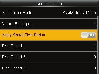 Aplicar período de tempo do grupo: 1. Quando esta função está ativada, o usuário usa o fuso horário padrão de seu grupo. 2.