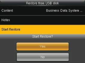 Reiniciar o dispositivo não é necessário após a conclusão do backup. Nota: As operações do Backup to Device são as mesmas do Backup to USB Disk. 10.