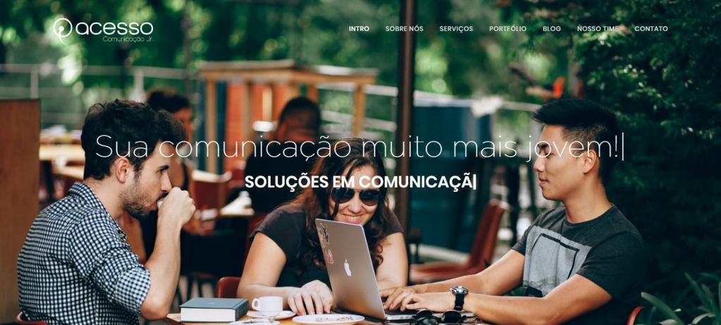 SITE EMPRESA ACESSO Site da empresa júnior de comunicação Site interativo e com animações atrativas