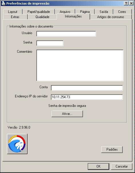 OPÇÕES DE IMPRESSÃO EM CORES 46 PARA MODIFICAR A COMUNICAÇÃO DE DUAS VIAS NO WINDOWS 1 Windows 2000: Clique em Iniciar, selecione Configurações e, em seguida, escolha Impressoras.